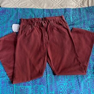 J Crew Burgundy Red Jeans, Original Tag  Says 36 X 32 Light Weight MAKE OFFER!!